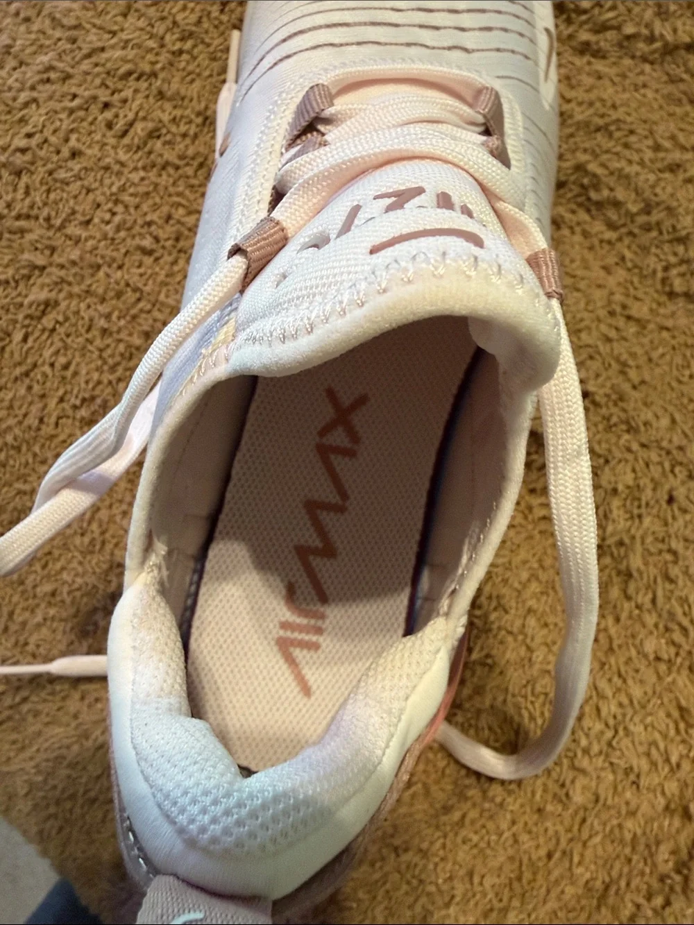 Nike Air Women's Sneakers in Blush Pink with Peach Air Unit Size 8 - Picture 7 of 9